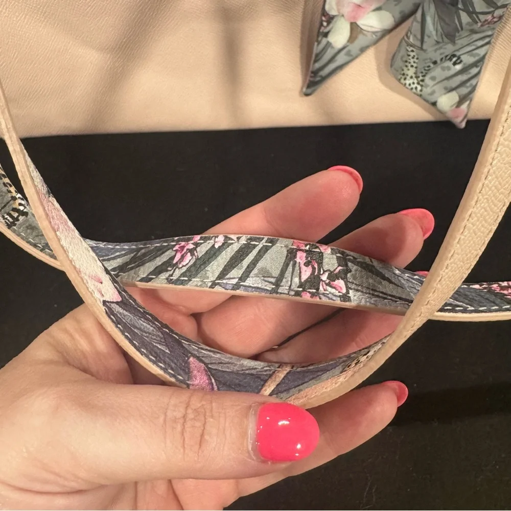 Betsey Johnson Pink Tote with Floral Scarf & Wristlet